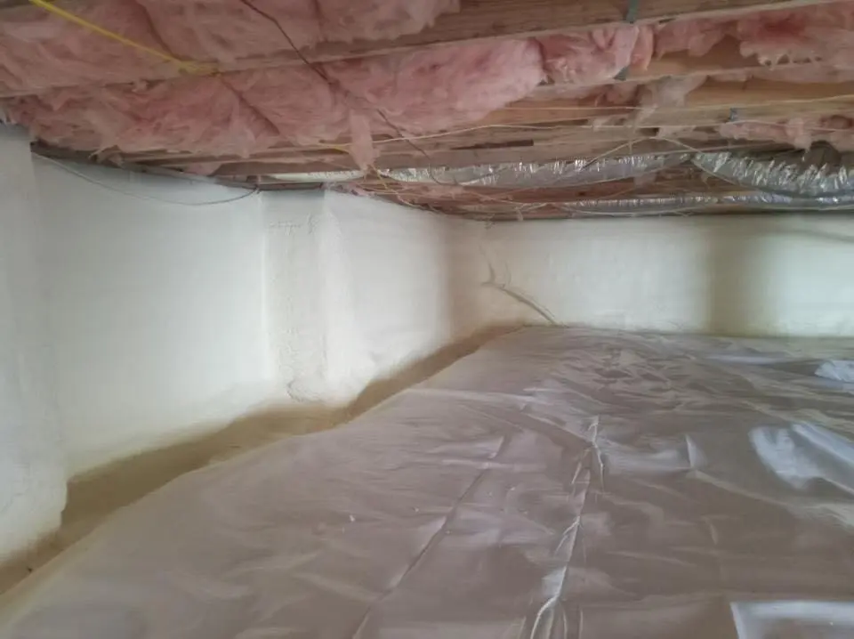 Crawl space encapsulation with closed-cell spray foam for Metal Roof Coating in Monmouth